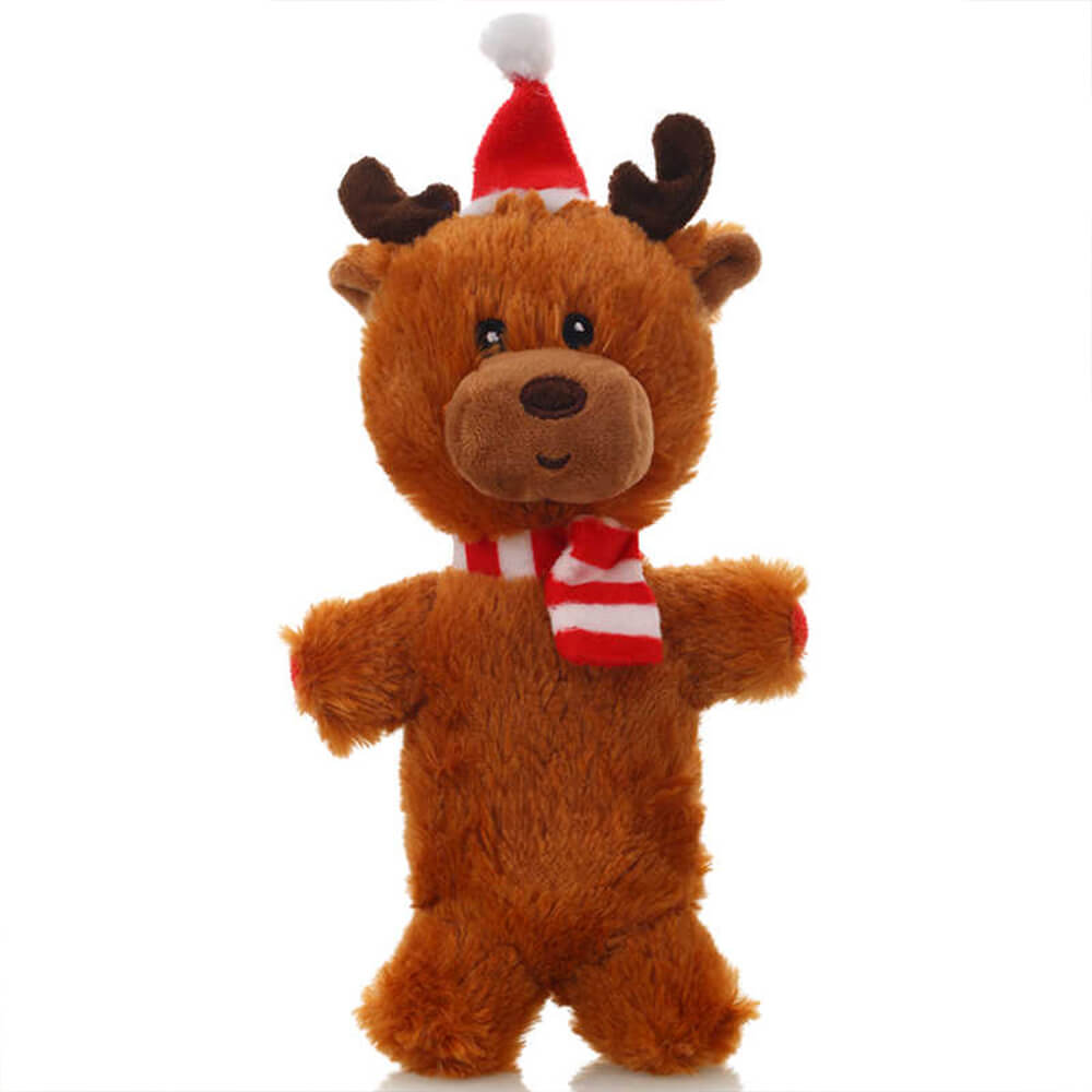 Navidad Santa Claus Doll Squeaker Interactive Plush Dog Toy