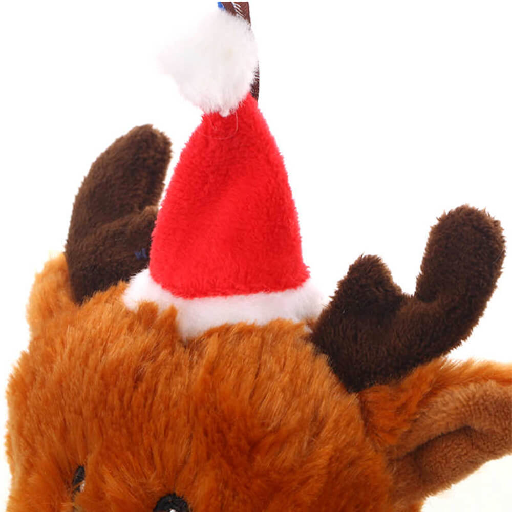 Navidad Santa Claus Doll Squeaker Interactive Plush Dog Toy