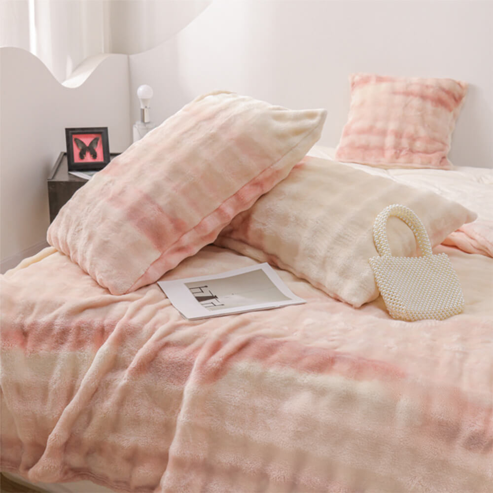 Grade de lujo Faux Rabbit Fur Soft Manta Flat Sheet