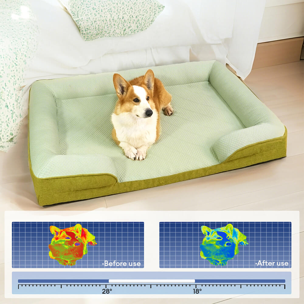 Cama ortopédica de enfriamiento de sofá de perros ortopédico