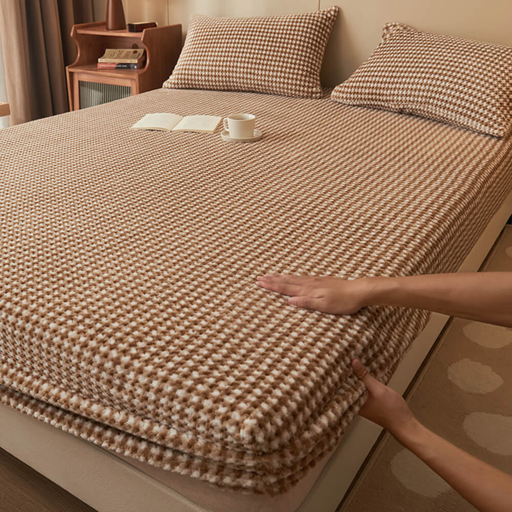 Cubierta de colchón de hojas de alquiler de terciopelo de piña clásico