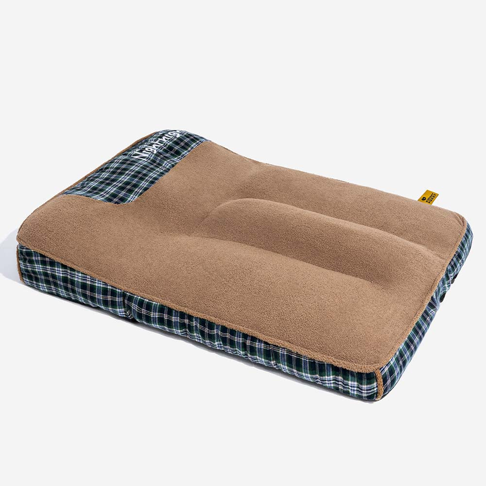Lit pour chien rectangulaire orthopédique moelleux extra large en peluche lavable - Nuit-nuit