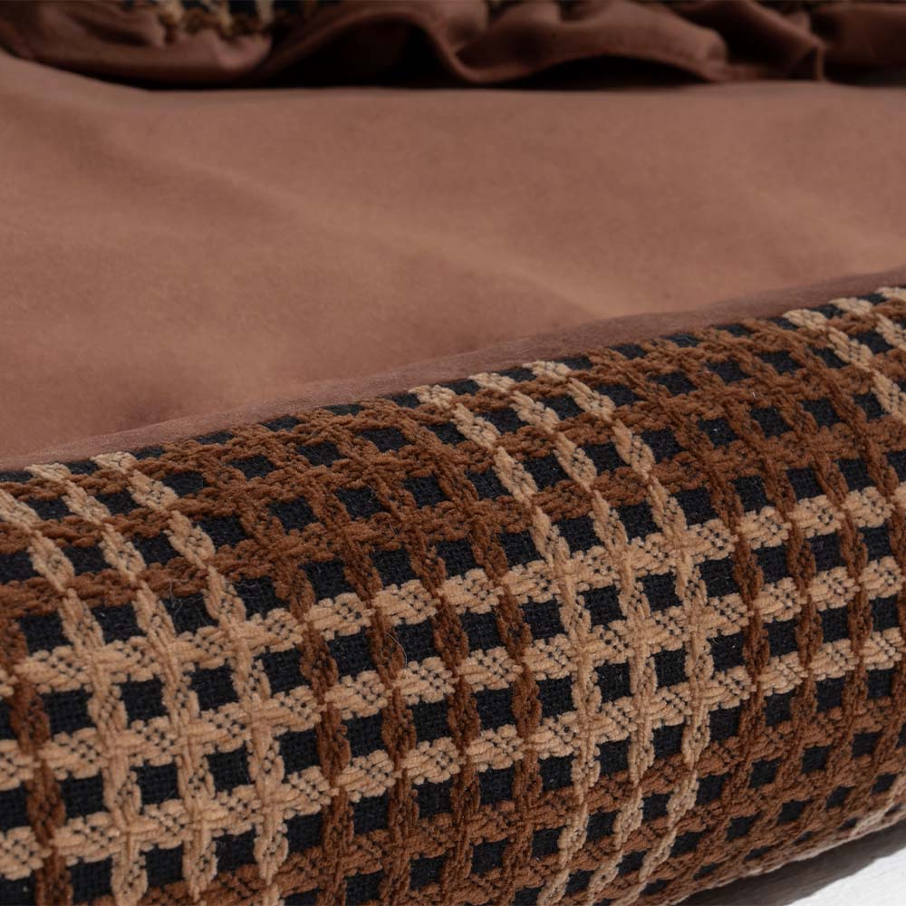 Klassisches, luxuriöses, waschbares, gemütliches Hundekissenbett mit Blumenmuster – Bliss Napper
