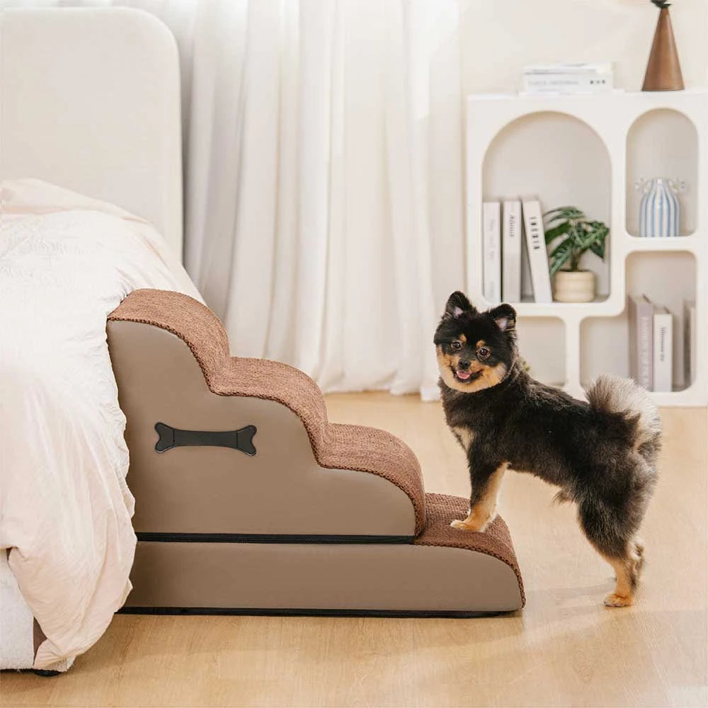 Escaleras de perro suave sin deslizamiento ajustables con rampa suave
