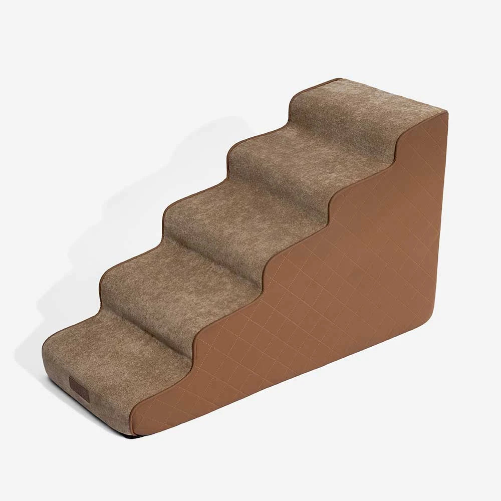 Escaleras de mascotas extraíbles de esponja de alta densidad de cuero de cuero - Luxestep
