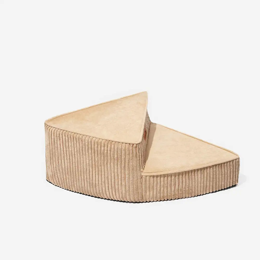 Cozy Corduroy Joint-Friendly Removable Spiral Pet Stairs - CreamyStep