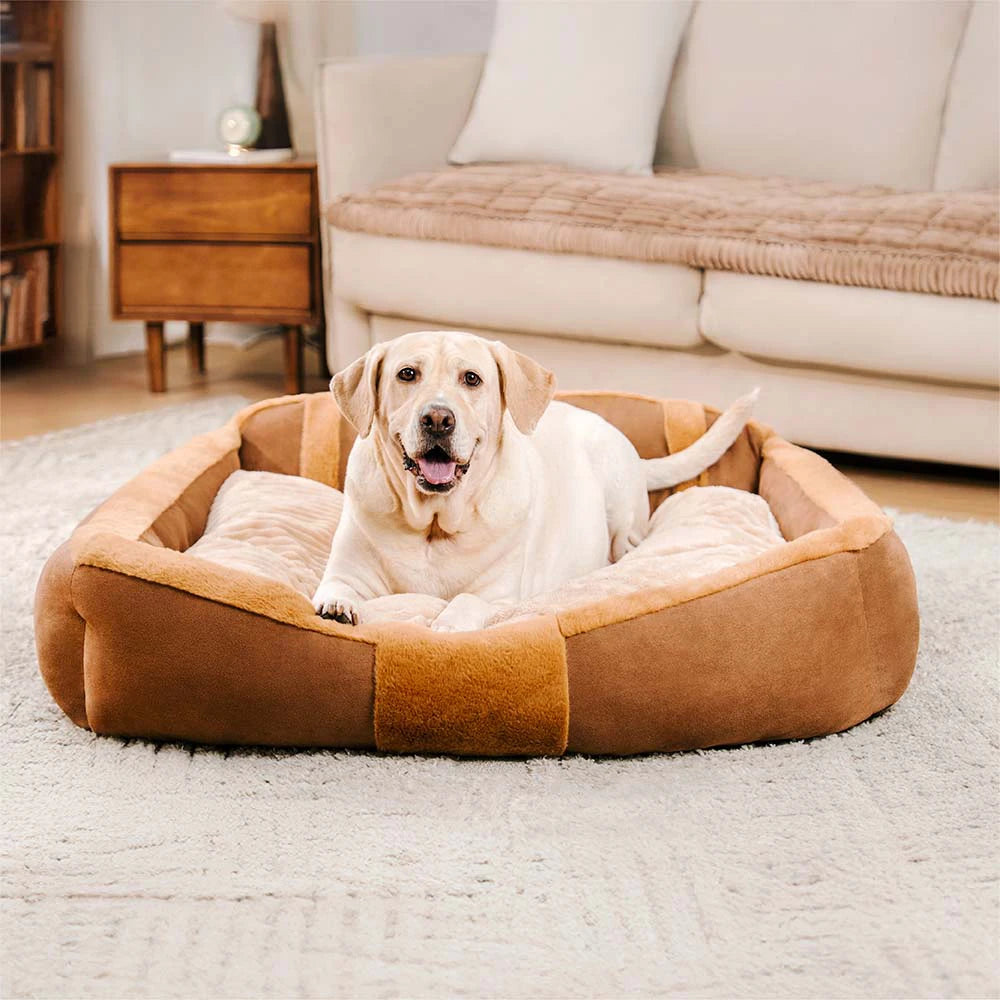 Sofá-cama vintage grande e aconchegante para cachorro