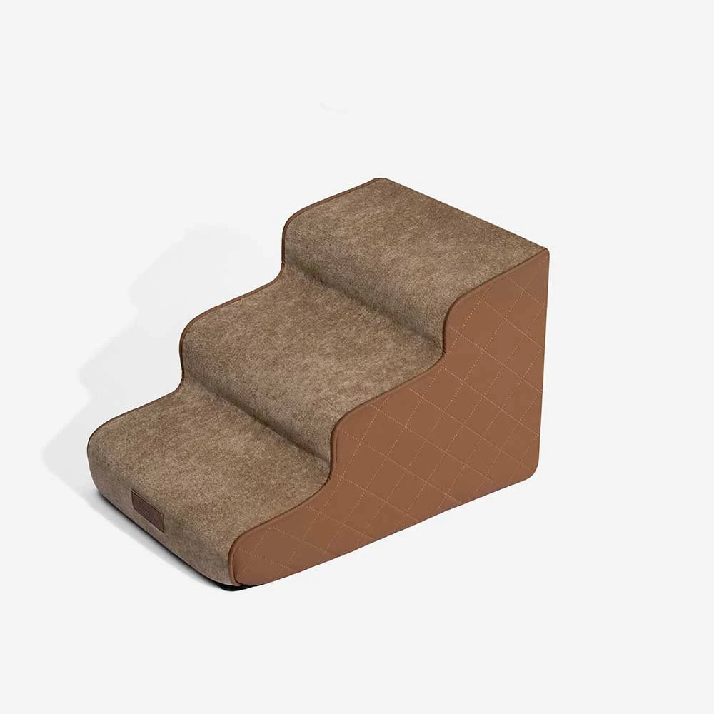 Escaleras de mascotas extraíbles de esponja de alta densidad de cuero de cuero - Luxestep