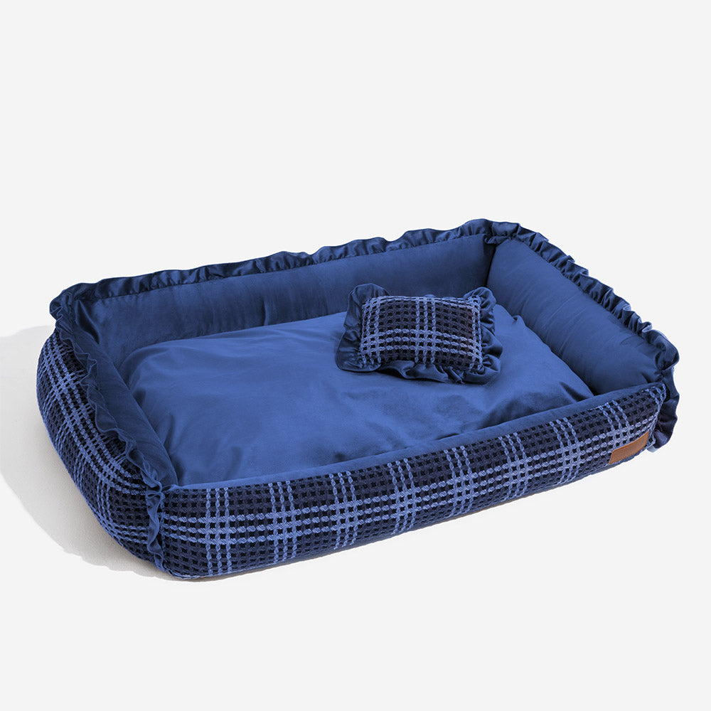 Klassisches, luxuriöses, waschbares, gemütliches Hundekissenbett mit Blumenmuster – Bliss Napper