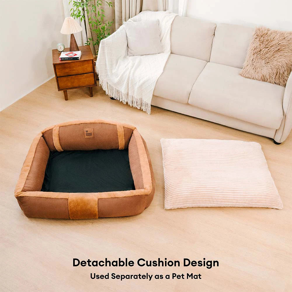 Sofá-cama vintage grande e aconchegante para cachorro