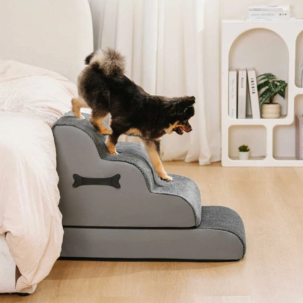 Escaleras de perro suave sin deslizamiento ajustables con rampa suave