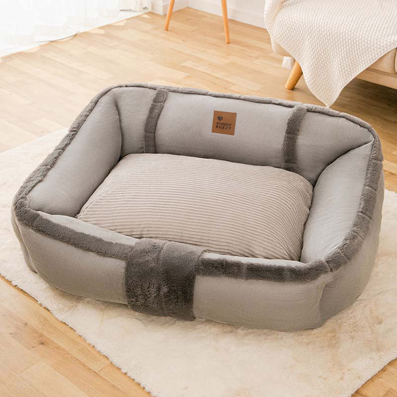 Sofá-cama vintage grande e aconchegante para cachorro