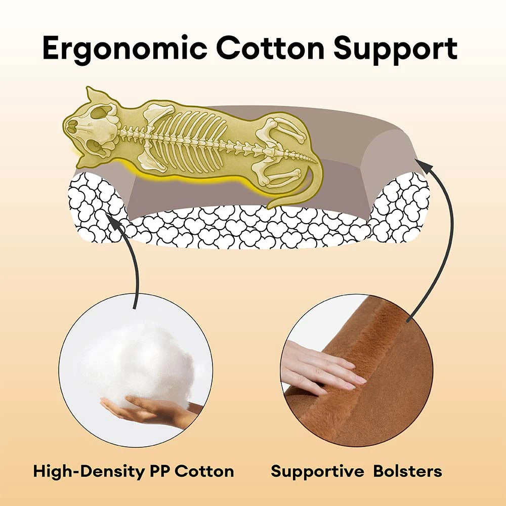 Sofá-cama vintage grande e aconchegante para cachorro