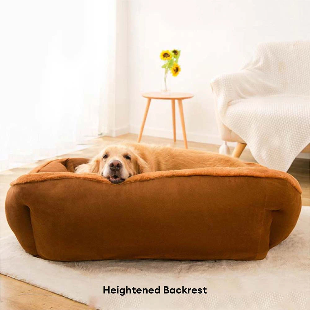 Sofá-cama vintage grande e aconchegante para cachorro