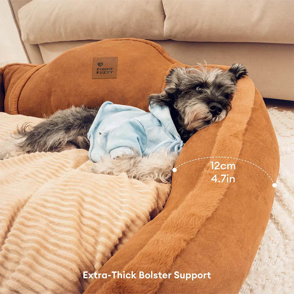 Sofá-cama vintage grande e aconchegante para cachorro