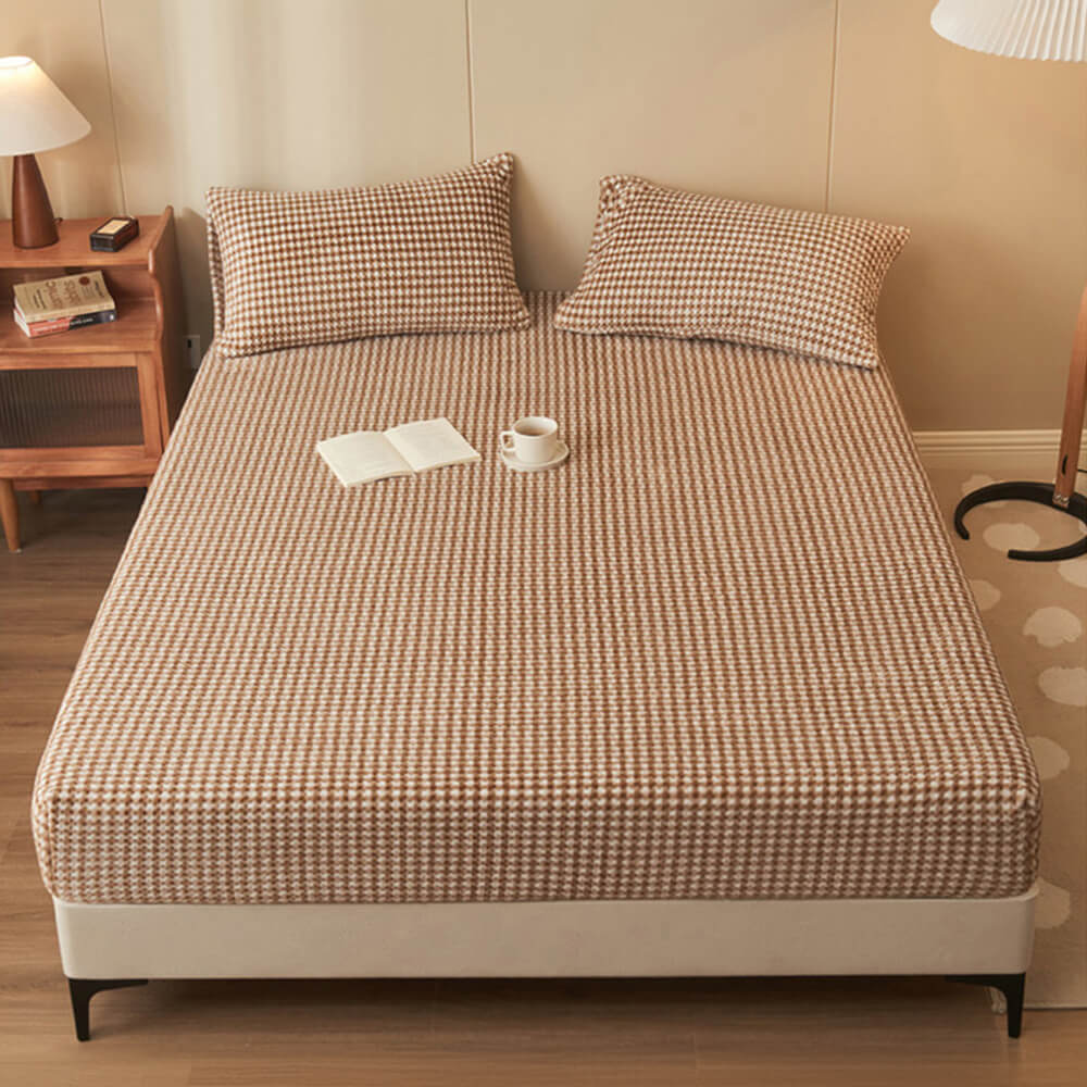 Cubierta de colchón de hojas de alquiler de terciopelo de piña clásico