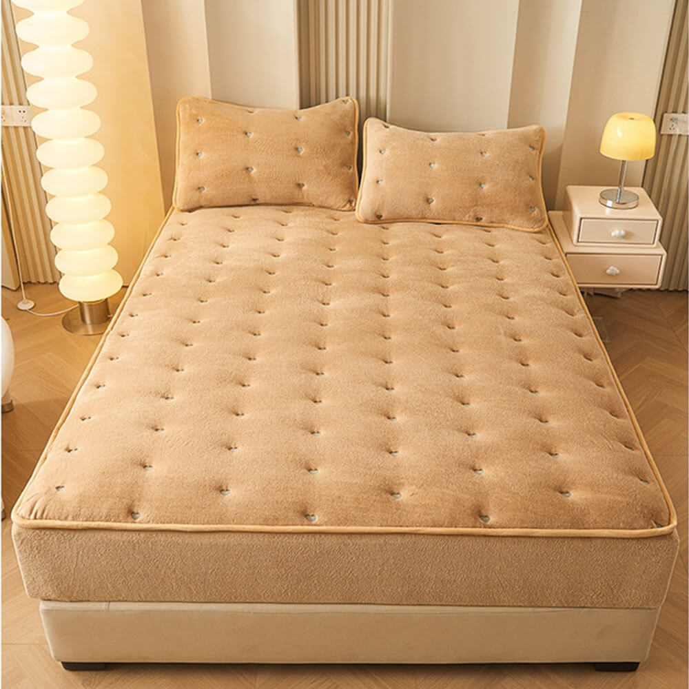 Cubierta de colchón de lámina ajustada suave y cálida