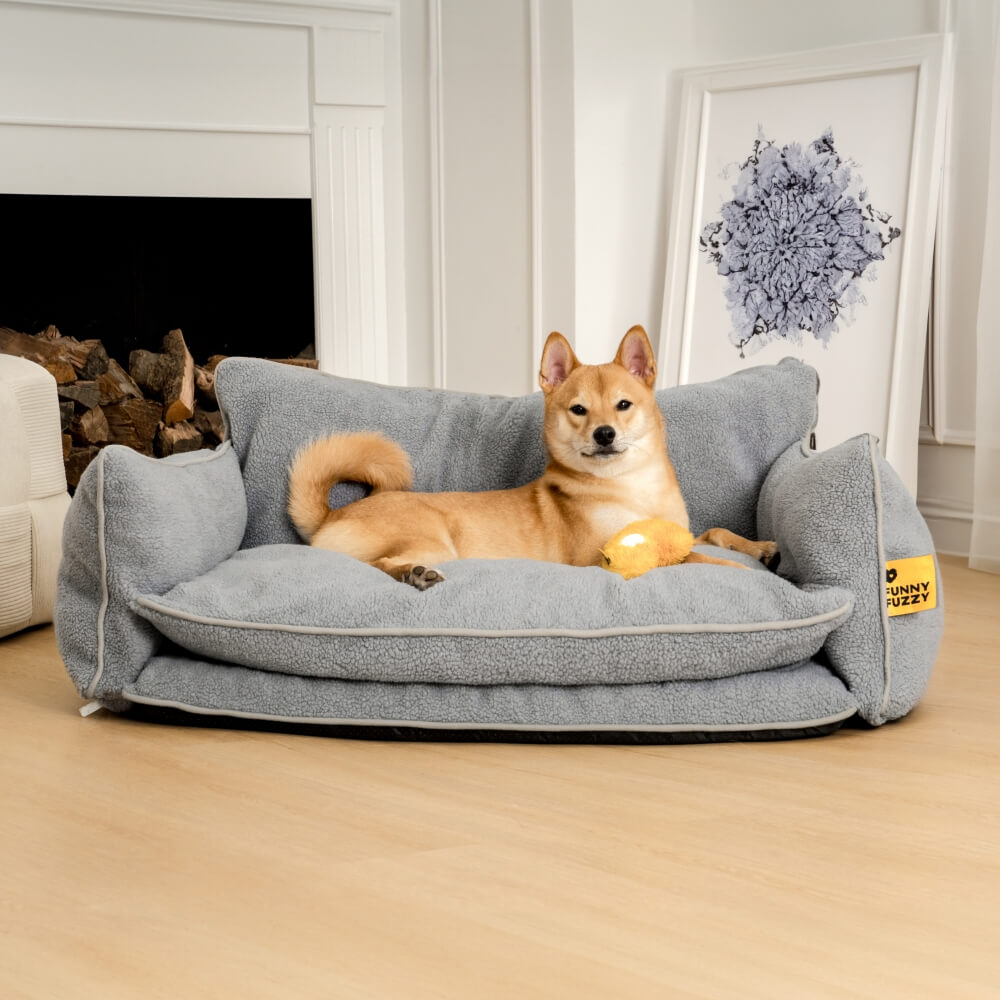 Tapa de la cama - Softswool de doble capa de cordero doble Cama de perros y gatos Cama
