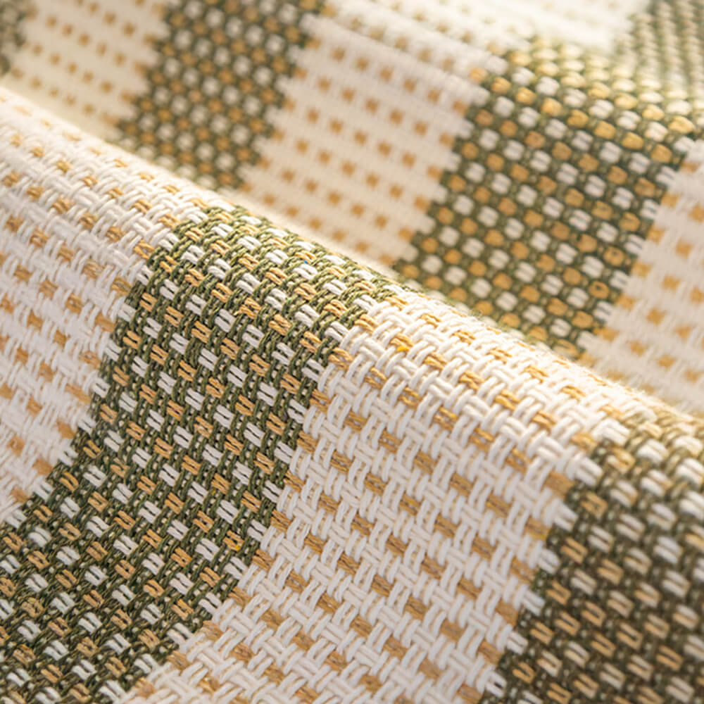 Housse de protection pour meubles anti-rayures en coton et lin à rayures