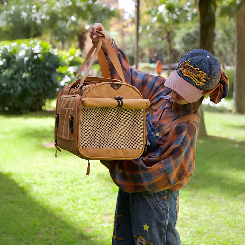 Bolsa de transporte de gatos de viaje de un solo hombro de hombro ampliable