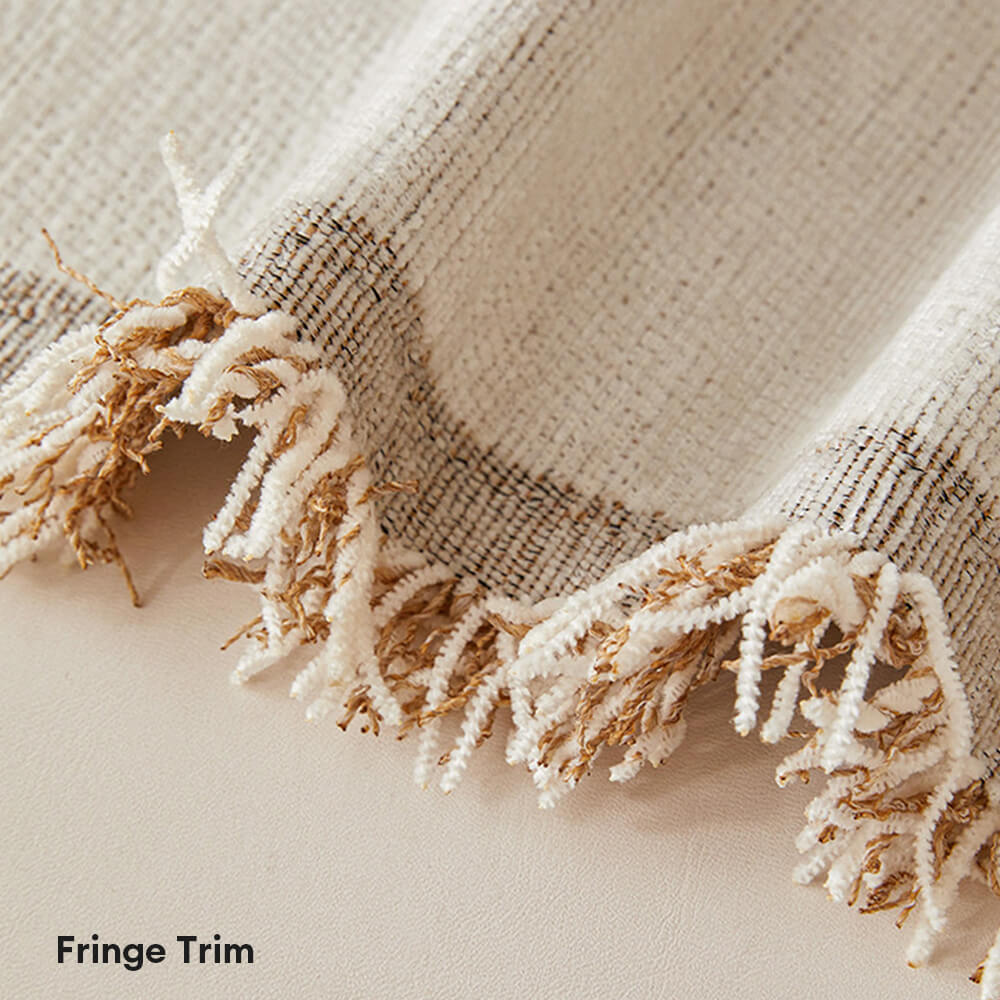 Geometric Pattern Reversible Chenille Throw Couch Cover