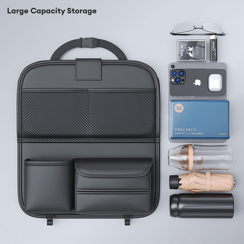 Organizador plegable del asiento trasero del automóvil con mesa de bandeja