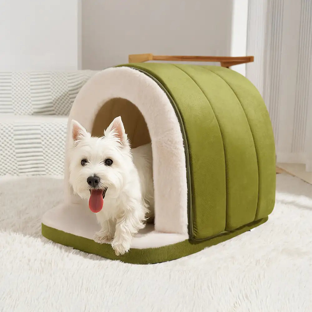 Casa de perro cueva de gato cueva de cueva de sueño cálido de estilo cueva