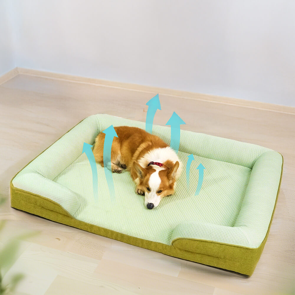 Cama ortopédica de enfriamiento de sofá de perros ortopédico