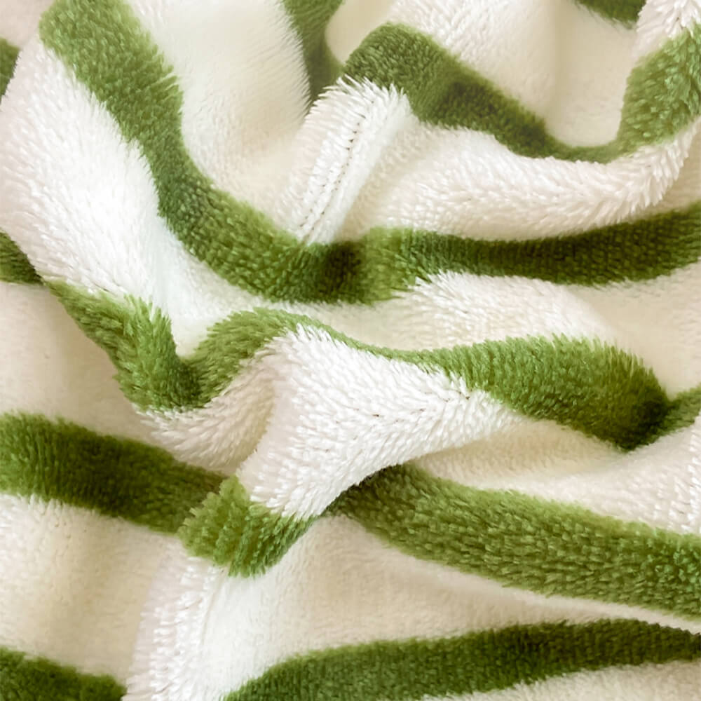 Elegantes, gestreiftes, rutschfestes Spannbettlaken-Set aus Milchsamt