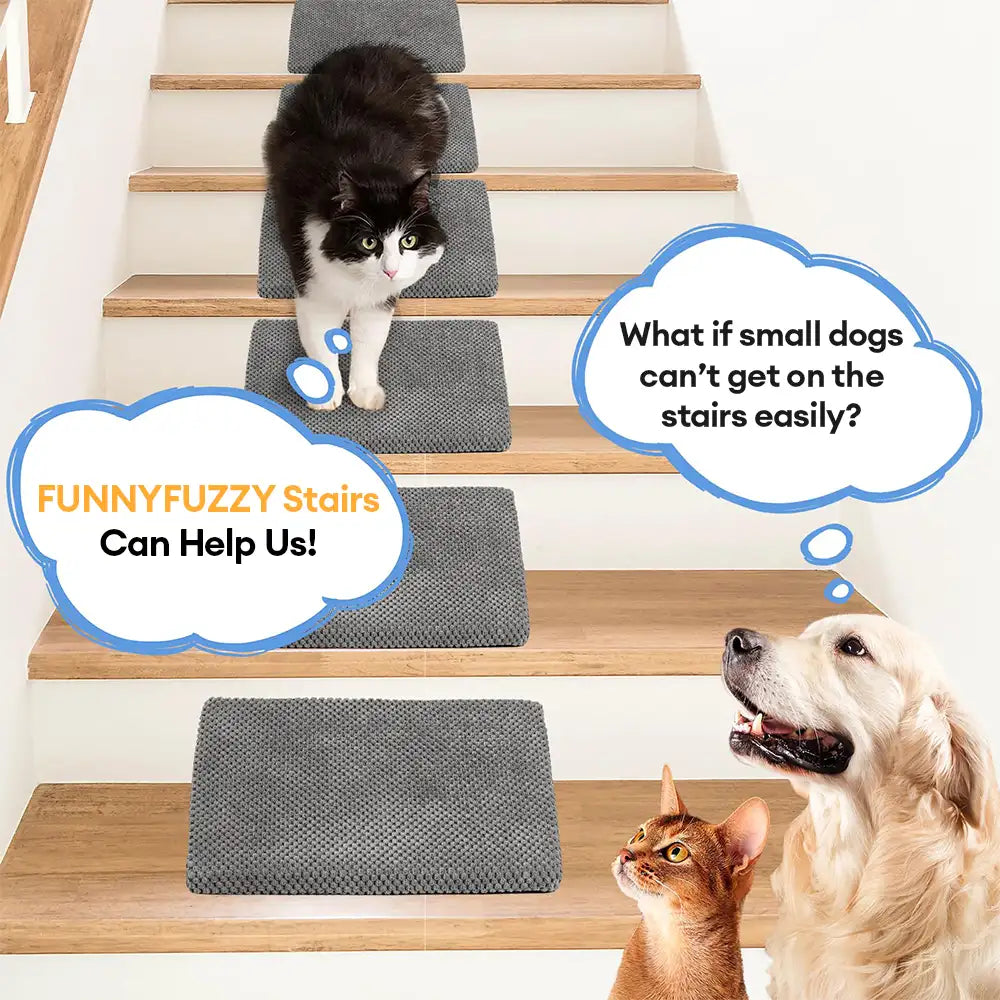Escaleras de rampa para perros de espuma modular para escaleras de escalera con velcro