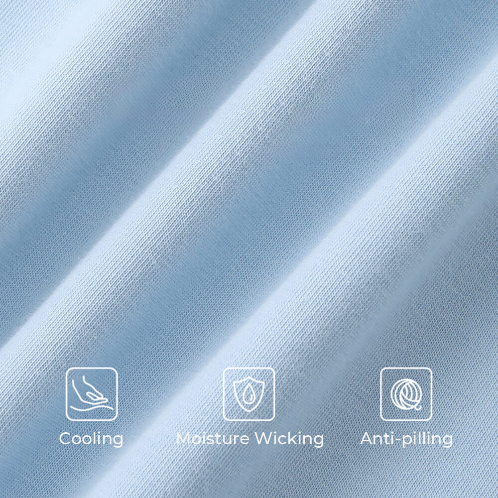 Ensemble de pyjama pour couples, respectueux de l'environnement, couleur Pure, résistant aux poils d'animaux, col ras du cou, manches courtes