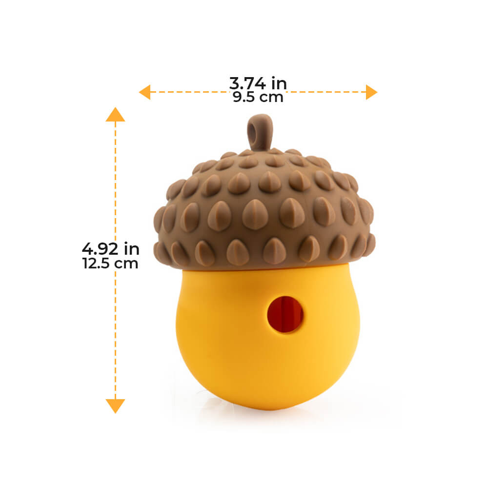Forma de piña Flugación interactiva Bola de alimentación lenta comedero para perros juguete