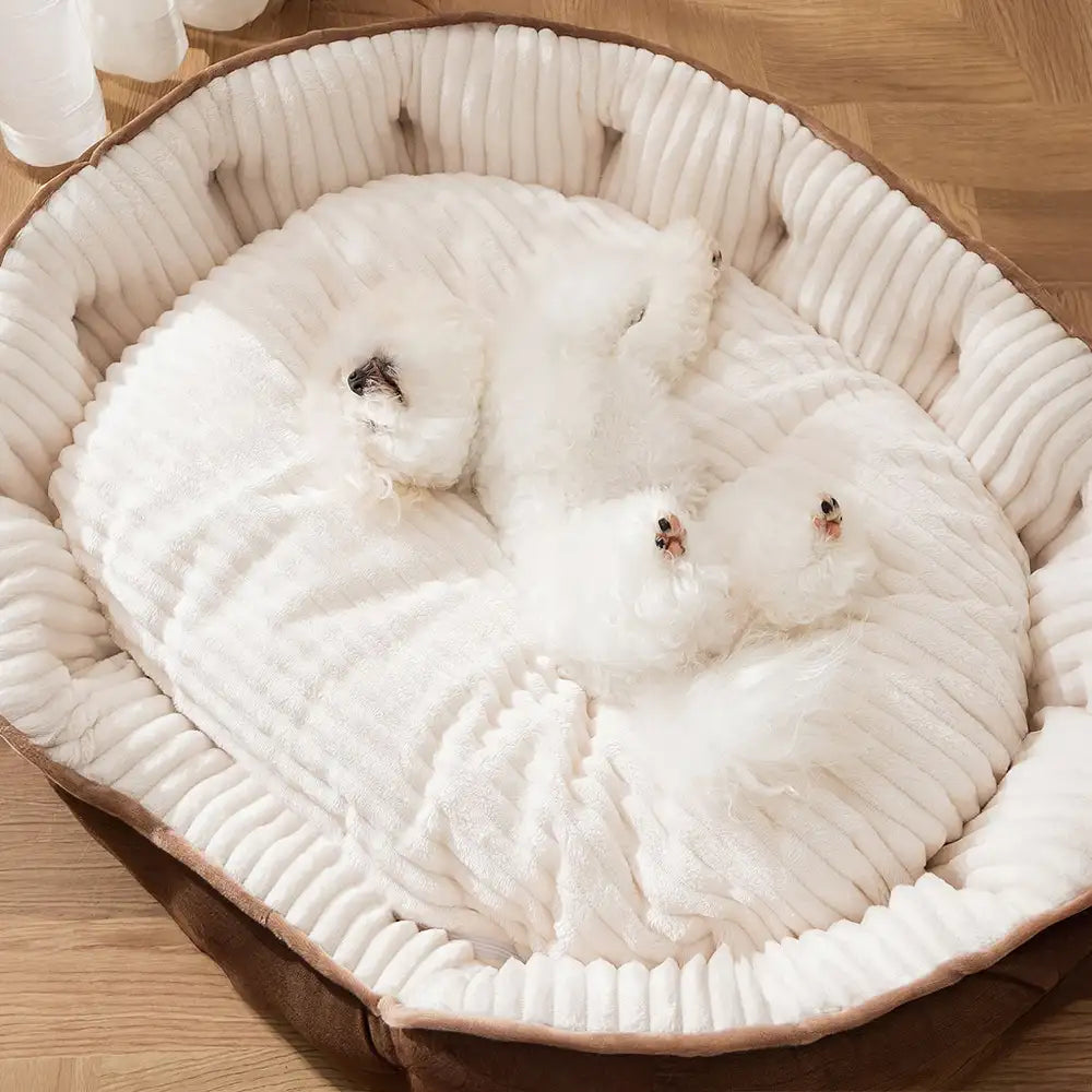 Lácha de lujosa y cómoda cama redonda de sueño profundo cama para perros
