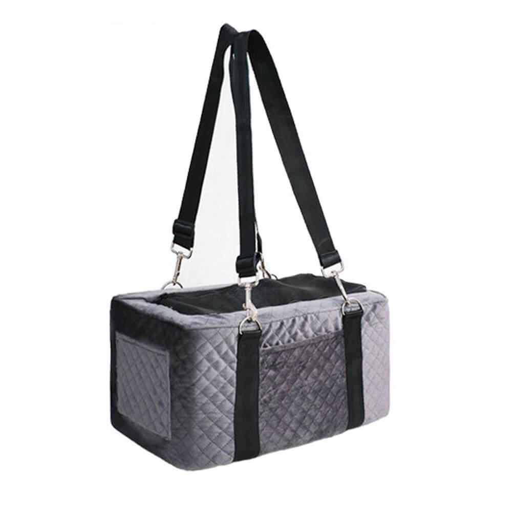 Soft Velvet Quilted Multifunctional Center Console Dog Car Seat