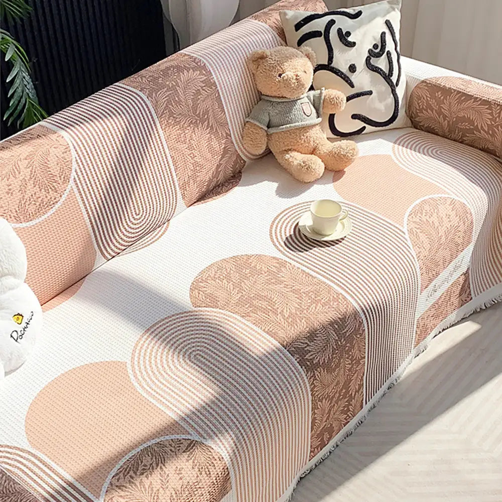 Waffle Texture Fabric Breathable Skin-Friendly Furniture Decorative Couch Cover