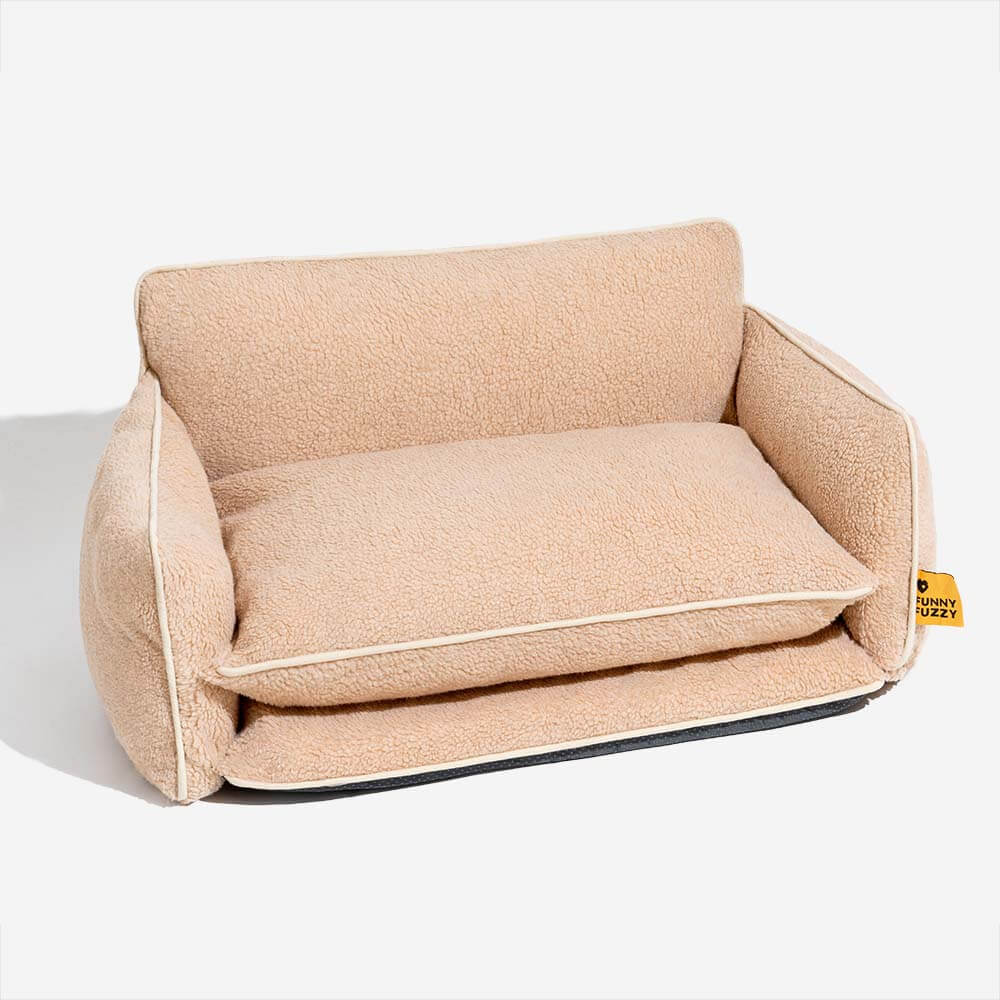 Tapa de la cama - Softswool de doble capa de cordero doble Cama de perros y gatos Cama