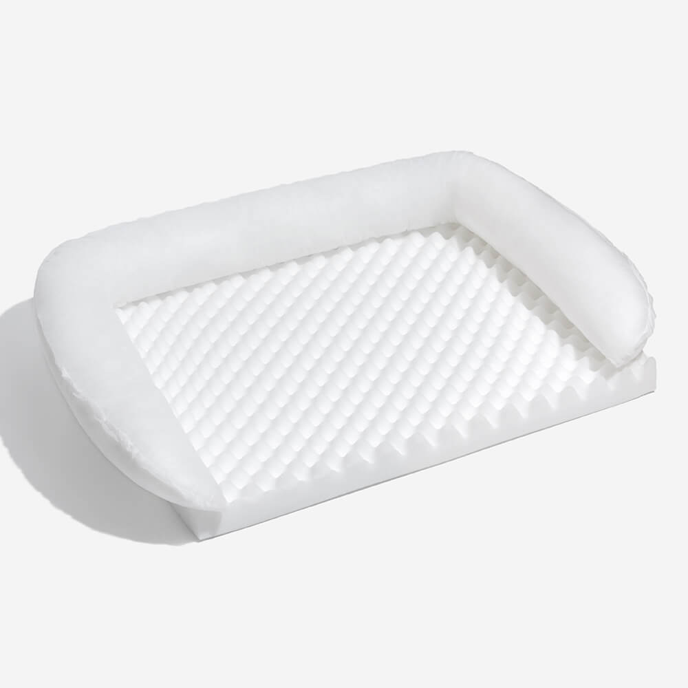 Estilo moderno falso de cordero acogedor acogedor sofá de perro ortopédico cama