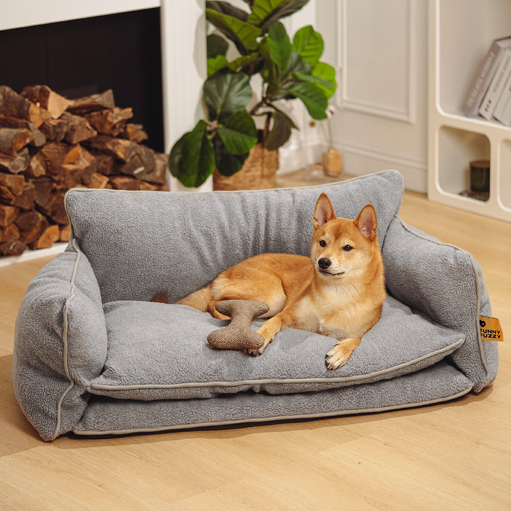 Tapa de la cama - Softswool de doble capa de cordero doble Cama de perros y gatos Cama