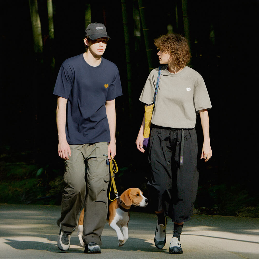 T-shirt unisexe léger et résistant aux poils d'animaux, couleur unie
