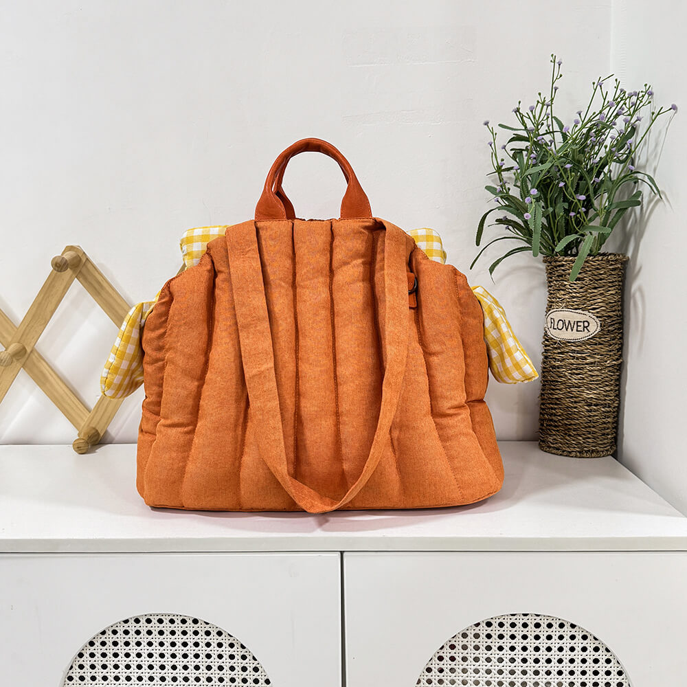 Bolsa portadora de perros y gatos multipropósito portátiles de gingham