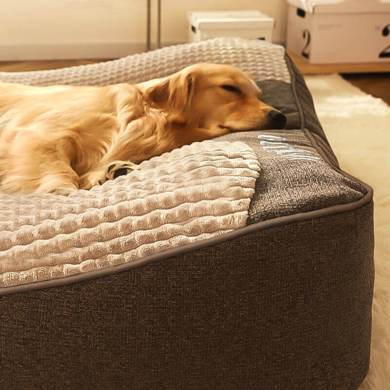 Cama de amortiguación de perros de protección de columna de columna de arañazos grande y grueso personalizado