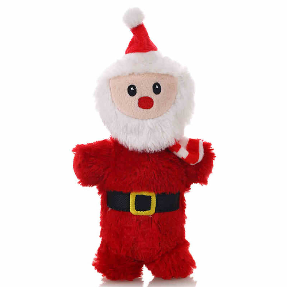 Navidad Santa Claus Doll Squeaker Interactive Plush Dog Toy