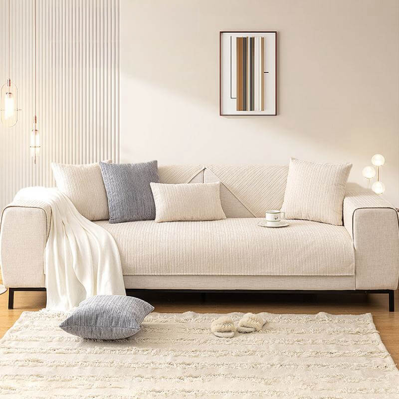 Sólido simple <tc>Color</tc> Funda protectora para sofá de chenilla resistente a arañazos