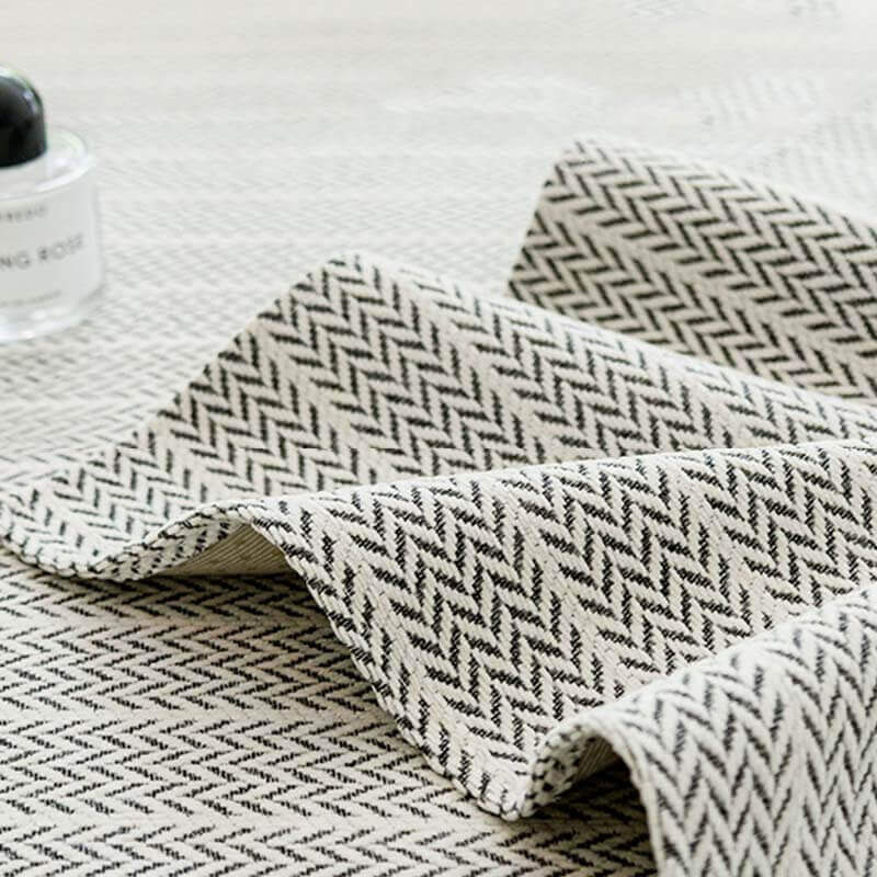 Sólido <tc>Color</tc> Funda de sofá de chenilla antiarañazos con diseño de espiga
