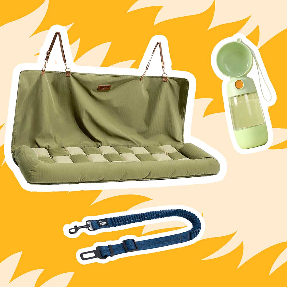 For Large Dog - Cozy Safety Car Trips Bundle -3pcs