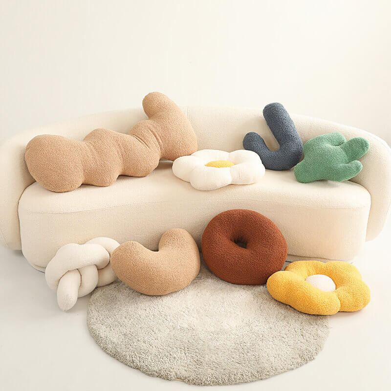 Almohada de sofá torcido lindo de forma geométrica de forma geométrica