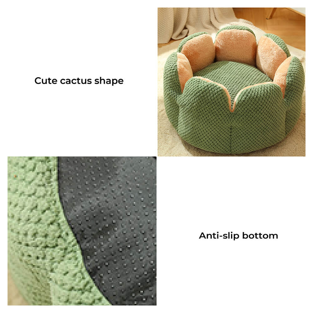 Cactus Shape Comfy Pet Bed - FUNNYFUZZY