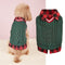 Perfekt für den Herbst-Winter-Hundepullover mit kariertem Kragen und Zopfmuster