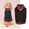 Perfekt für den Herbst-Winter-Hundepullover mit kariertem Kragen und Zopfmuster