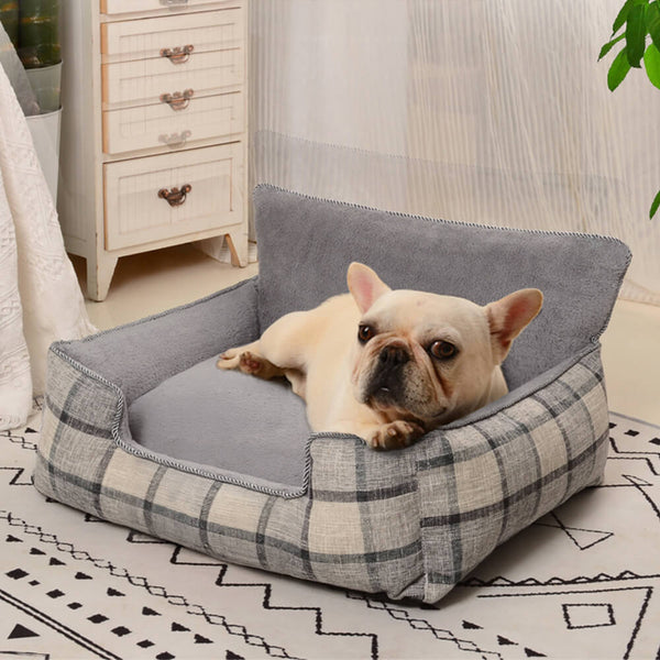 Camino de cama para perros y gatos con calzado calientes a cuadros vintage